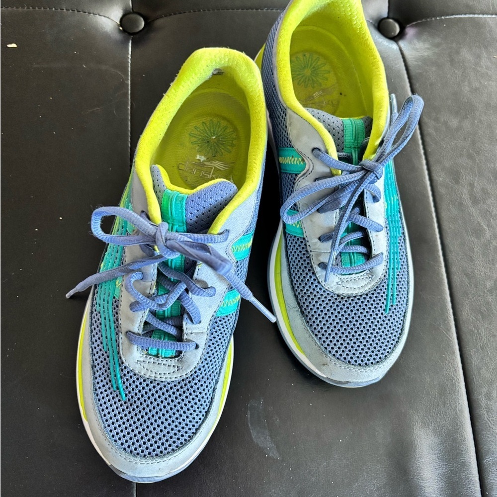 Dansko Athletic Shoes Blue and Green Breathable Mesh